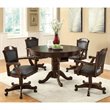 Bowery Hill Round Pedestal Dining Table in Tobacco and Black