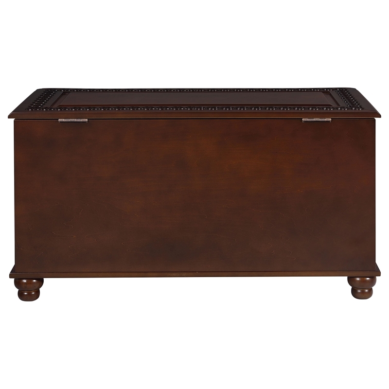 Bowery Hill Traditional Wood Cedar Blanket Chest in Deep Tobacco
