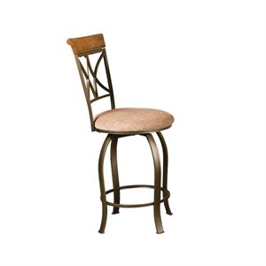 Bowery Hill 24&quot Swivel Counter Stool in Bronze and Muted Copper