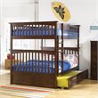 Bowery Hill Full over Full Bunk Bed in Antique Walnut
