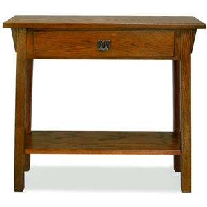 bowery hill transitional wood console table in russet brown finish