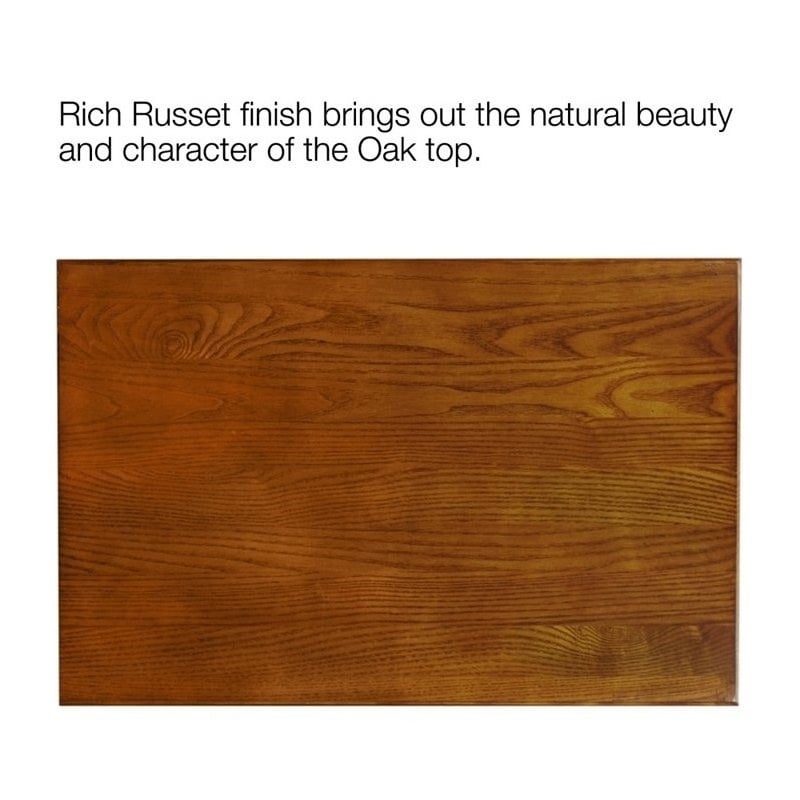 Bowery Hill Solid Ash Russet End Table Rectangular Durable 24