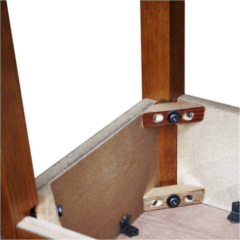 Bowery Hill Solid Ash Russet End Table Rectangular Durable 24