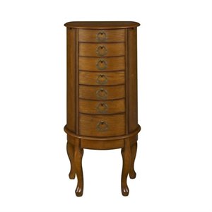 bowery hill jewelry armoire in burnished oak