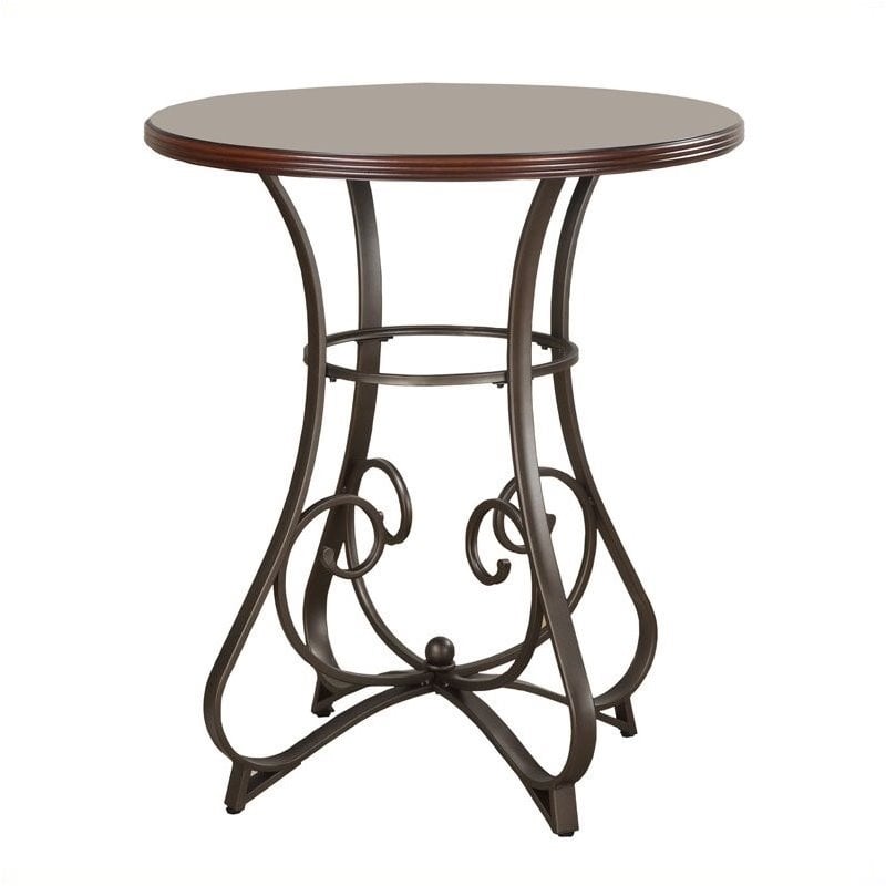 Bowery Hill 3-Piece Pub Set in Brushed Faux Medium Cherry Wood