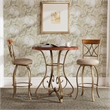 Bowery Hill 3-Piece Pub Set in Brushed Faux Medium Cherry Wood