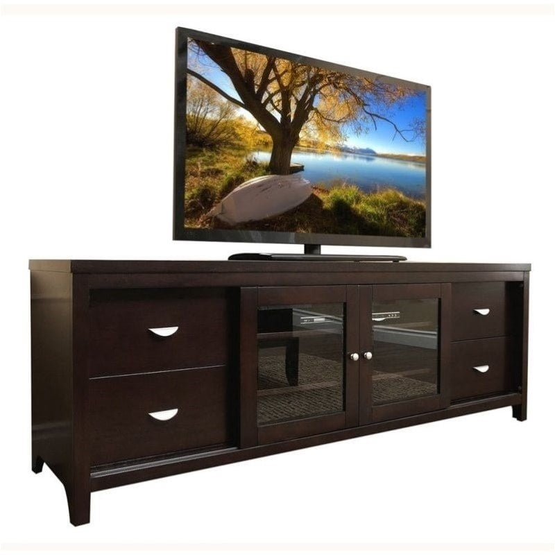 Bowery Hill 72" Wood TV Stand in Espresso - BH-448882