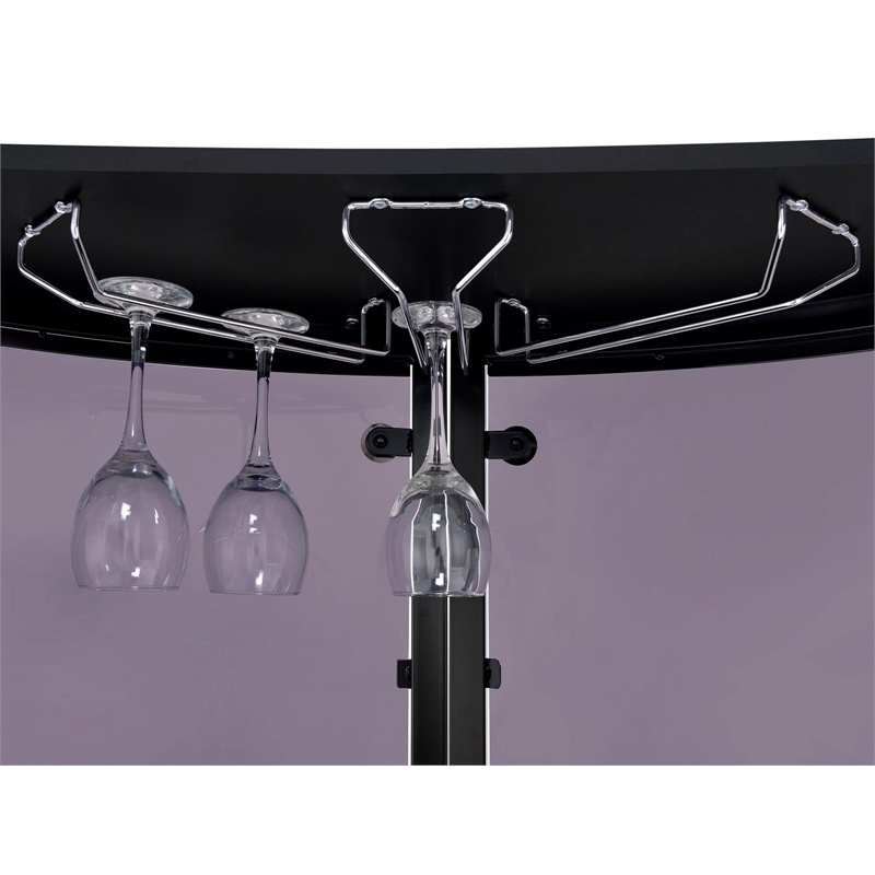 Bowery Hill Metal Black Home Bar Rectangular 50.75