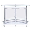 Bowery Hill Metal White Home Bar Unit Rectangular 50.75