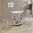Bowery Hill Metal White Home Bar Unit Rectangular 50.75