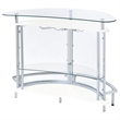 Bowery Hill Metal White Home Bar Unit Rectangular 50.75