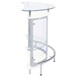 Bowery Hill Metal White Home Bar Unit Rectangular 50.75