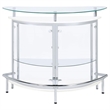 Bowery Hill Metal White Home Bar Unit Rectangular 50.75