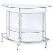 Bowery Hill Metal White Home Bar Unit Rectangular 50.75