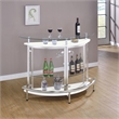 Bowery Hill Metal White Home Bar Unit Rectangular 50.75