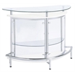 Bowery Hill Metal White Home Bar Unit Rectangular 50.75