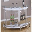Bowery Hill Metal White Home Bar Unit Rectangular 50.75