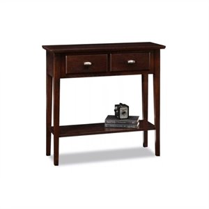 bowery hill hall console table in chocolate oak