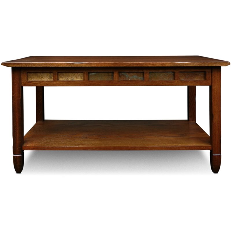 Bowery Hill Rectangular Coffee Table in Rustic Oak