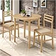 Bowery Hill 3-Piece Transitional Wood Dining Set with Drop Leaf in Natural