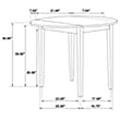 Bowery Hill 3-Piece Transitional Wood Dining Set with Drop Leaf in Natural