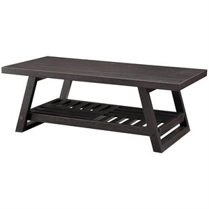 Bowery Hill Casual Coffee Table in Rich Brown