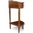 Bowery Hill Solid Wood Corner Table in Multi-Step Russet Finish
