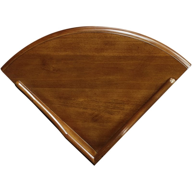 Bowery Hill Solid Wood Corner Table in Multi-Step Russet Finish