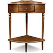 Bowery Hill Solid Wood Corner Table in Multi-Step Russet Finish