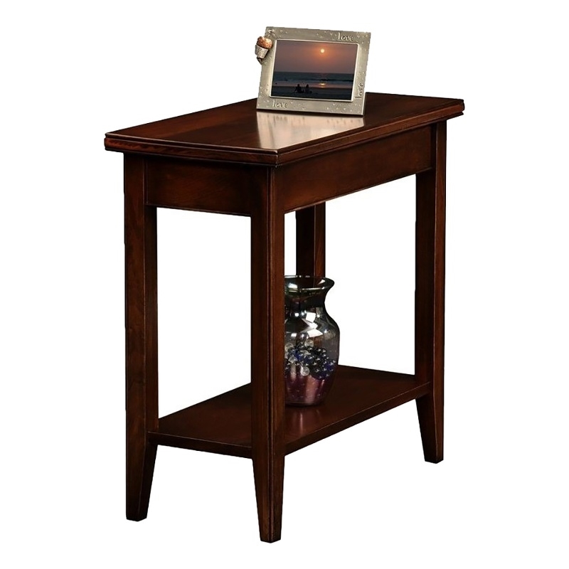Bowery Hill Rectangular Transitional Wood End Table in Cherry