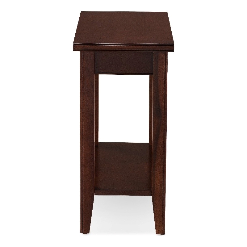 Bowery Hill Rectangular Transitional Wood End Table in Cherry