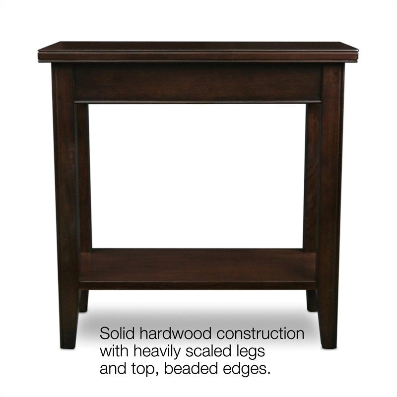 Bowery Hill Rectangular Transitional Wood End Table in Cherry