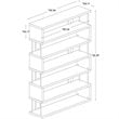Bowery Hill 6 Shelf Modern Wood Bookcase in White