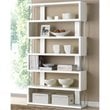 Bowery Hill 6 Shelf Modern Wood Bookcase in White
