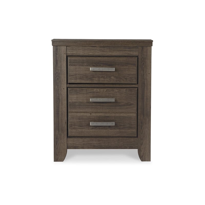 Bowery Hill Signature Design by 2-Drawer Nightstand in Dark Brown