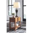 Bowery Hill Signature Design by 1-Drawer Chairside End Table in Brown