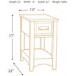 Bowery Hill Signature Design by 1-Drawer Chairside End Table in Brown
