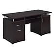 Bowery Hill 2-Drawer Contemporary Wood Computer Desk in Cappuccino