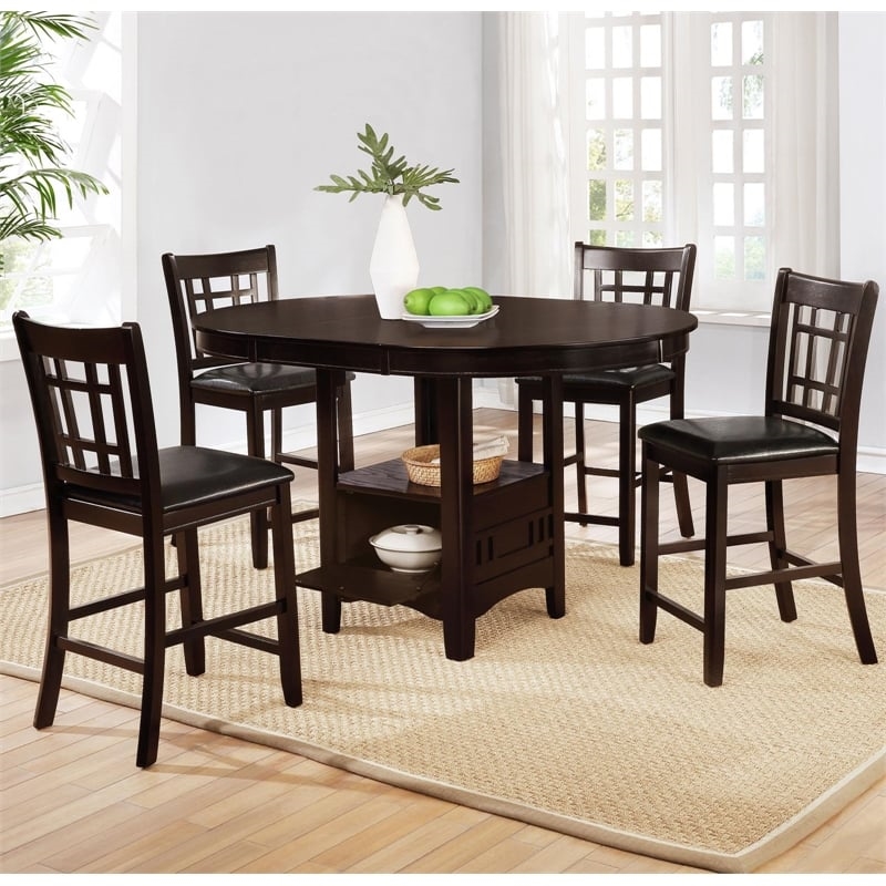Bowery Hill Extendable Casual Counter Height Dining Table