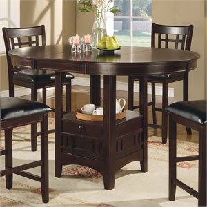 Bowery Hill Extendable Casual Counter Height Dining Table