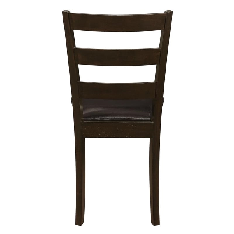 Bowery Hill 5 Piece Dining Set in Cappuccino and Dark Brown Finish
