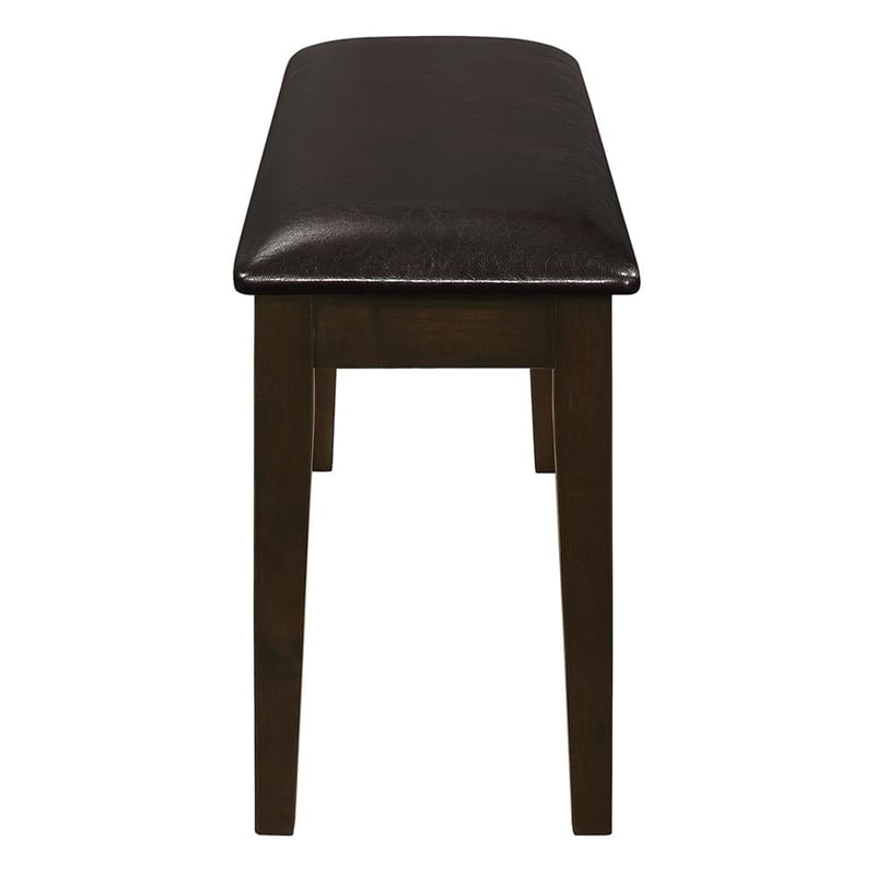 Bowery Hill 5 Piece Dining Set in Cappuccino and Dark Brown Finish