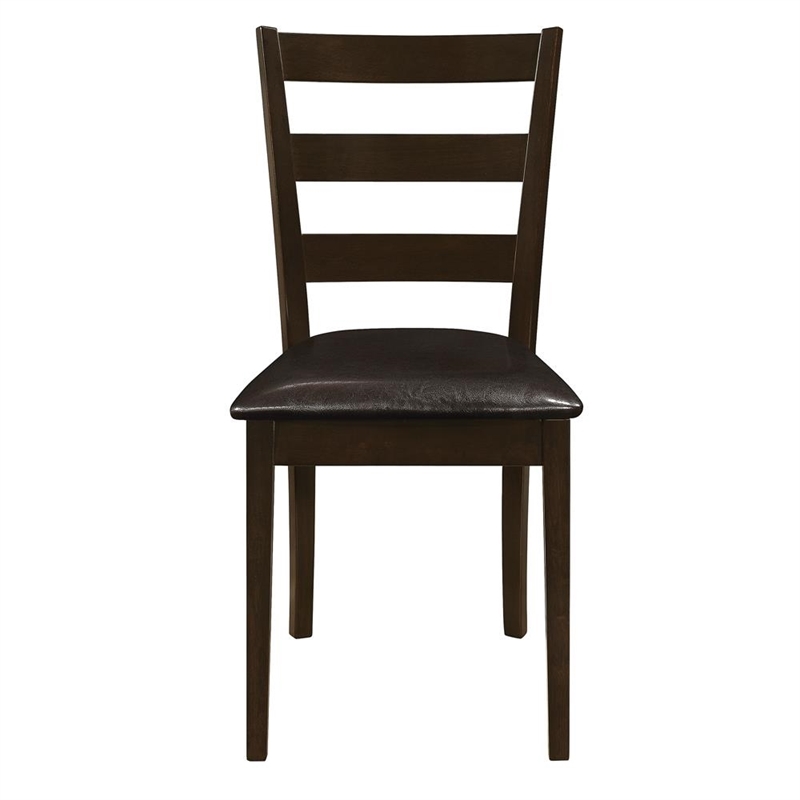 Bowery Hill 5 Piece Dining Set in Cappuccino and Dark Brown Finish