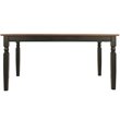 Bowery Hill Rectangular Dining Table in Black and Brown
