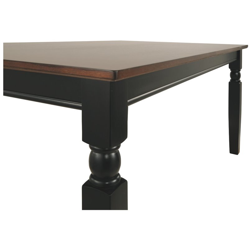 Bowery Hill Rectangular Dining Table in Black and Brown