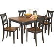 Bowery Hill Rectangular Dining Table in Black and Brown