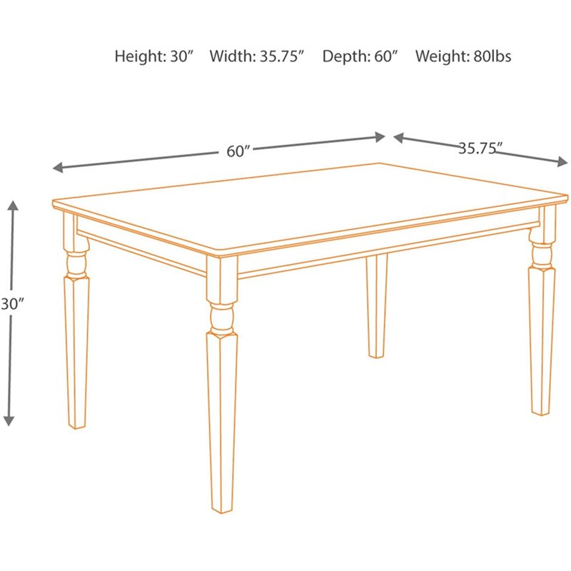 Bowery Hill Rectangular Dining Table in Black and Brown