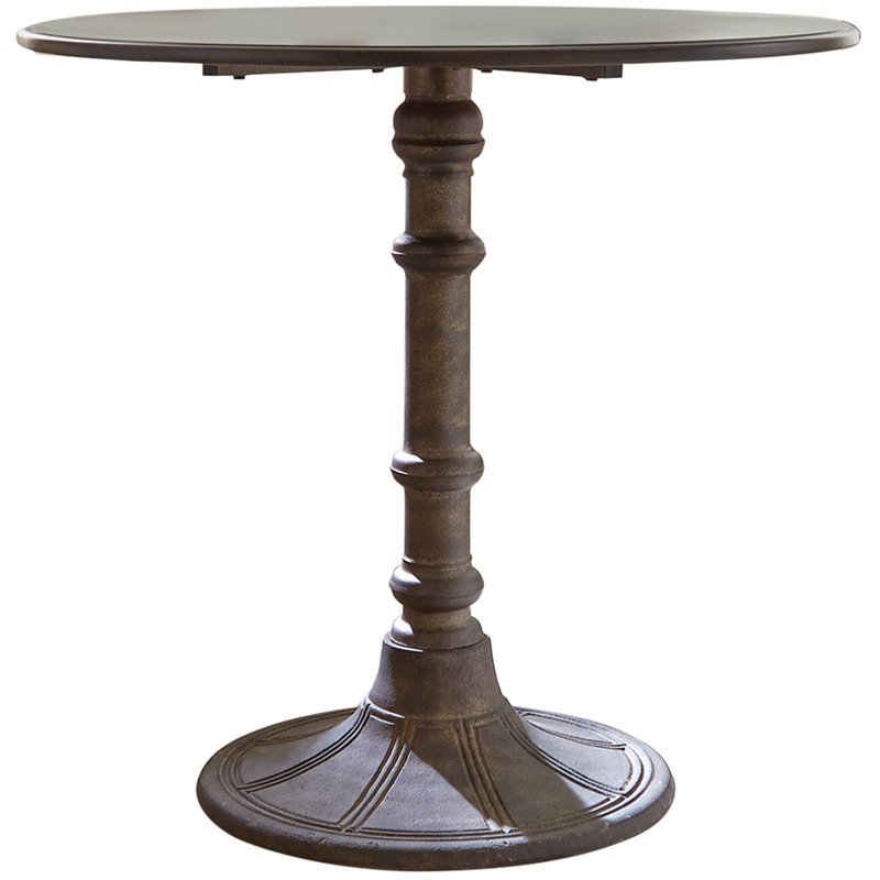 Details About Bowery Hill Round Dining Table In Distressed Black