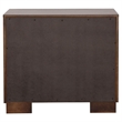 Bowery Hill 2 Drawer Nightstand in Cappuccino and Silver