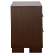 Bowery Hill 2 Drawer Nightstand in Cappuccino and Silver